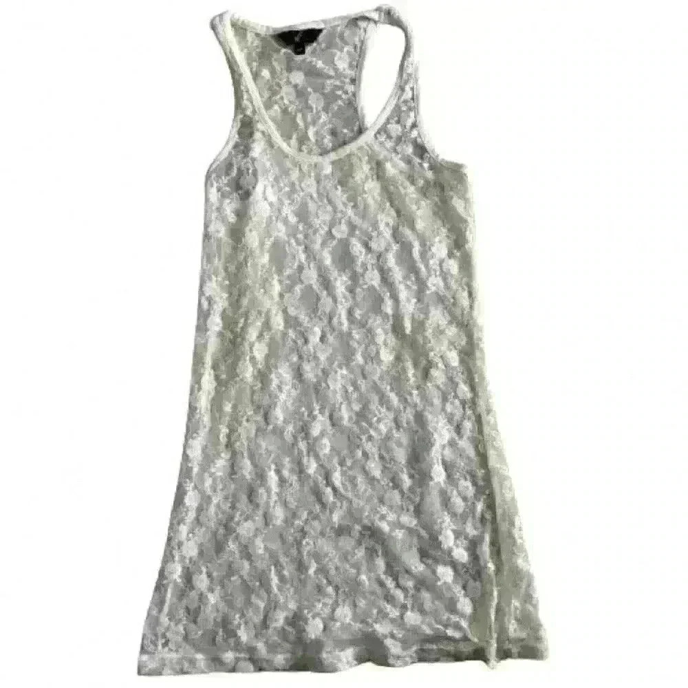 G  21 lace white tank top